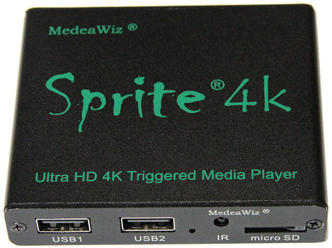 MedeaWiz DV-S1 Sprite push button triggered video player with serial control